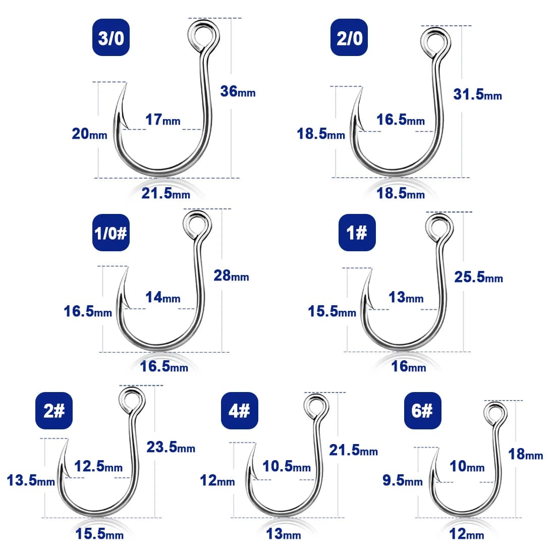 Hameçons inline 25-50 pièces pour leurres et appâts - Hameçons circle à grande ouïe avec barbillon