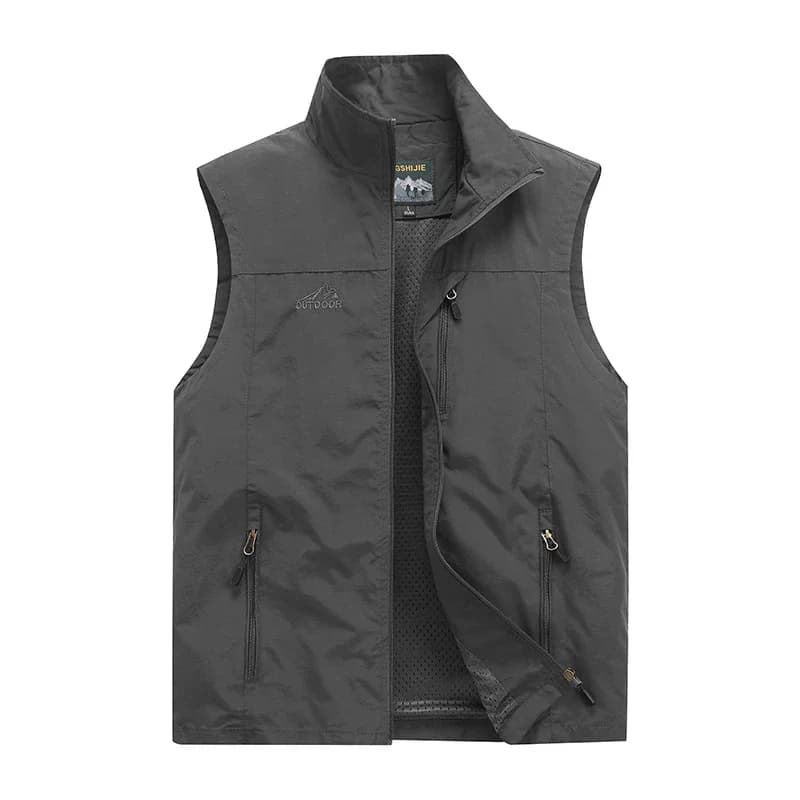 Gilet montagne camping homme qualité supérieure - Veste coupe-vent respirante confortable automne printemps