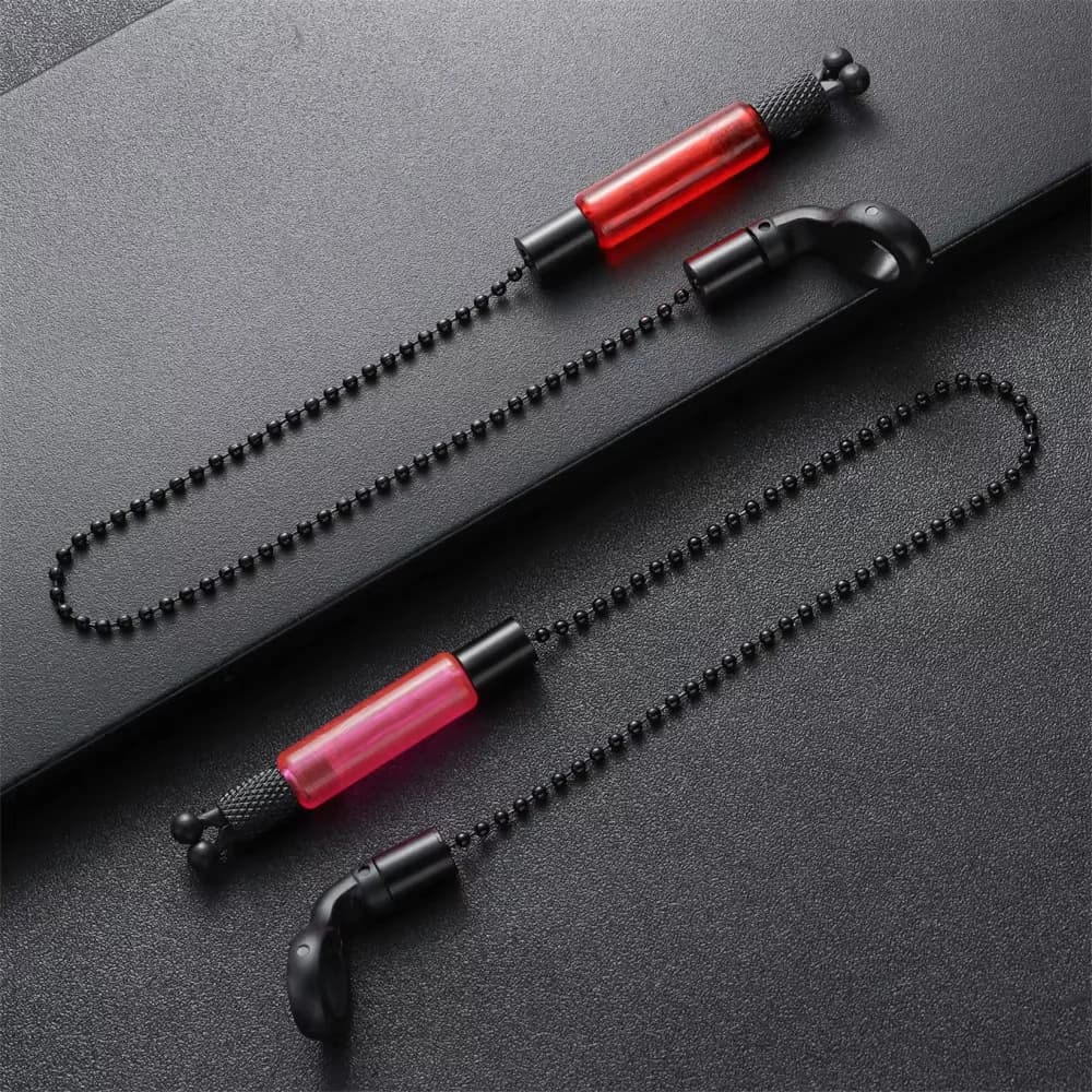 Alarme de touche pêche carpe avec hangers bobbins swingers indicateurs chaîne acier 4 couleurs