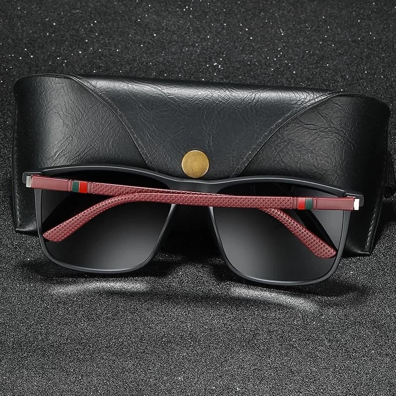 Lunettes de soleil polarisées vintage carrées pour pêche vision UV400 protection éblouissement pêche en mer