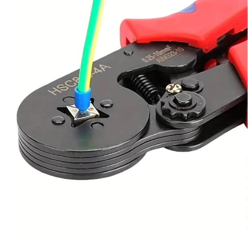 Kit pince à sertir HSC8 pour embouts ferrule 0.25-10mm², outil électricien pêche professionnel