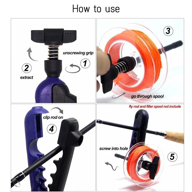 Enrouleuse ligne pêche portable ABS - machine à bobiner moulinet casting et spinning pratique