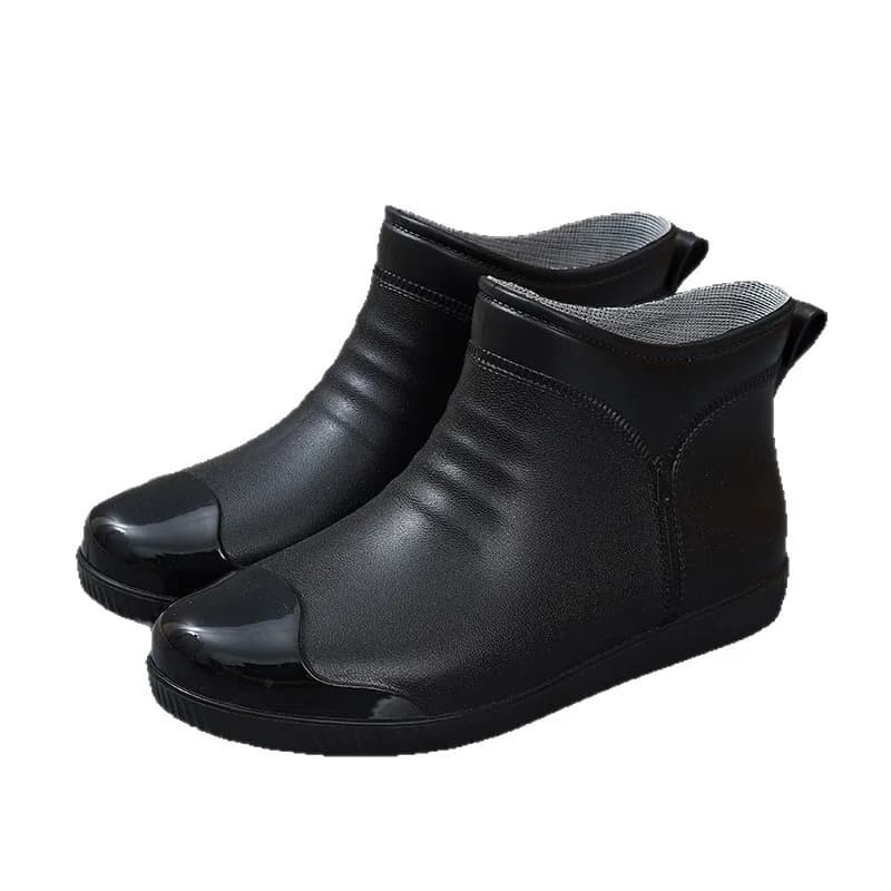 Bottes de pluie homme courtes mode pêche lavage auto antidérapantes PVC confortables