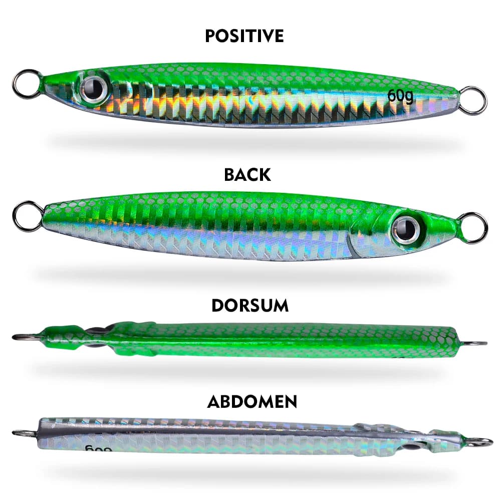 Leurre métallique bionique Proberos 10g à 60g pour la pêche en mer - Design réaliste et durable
