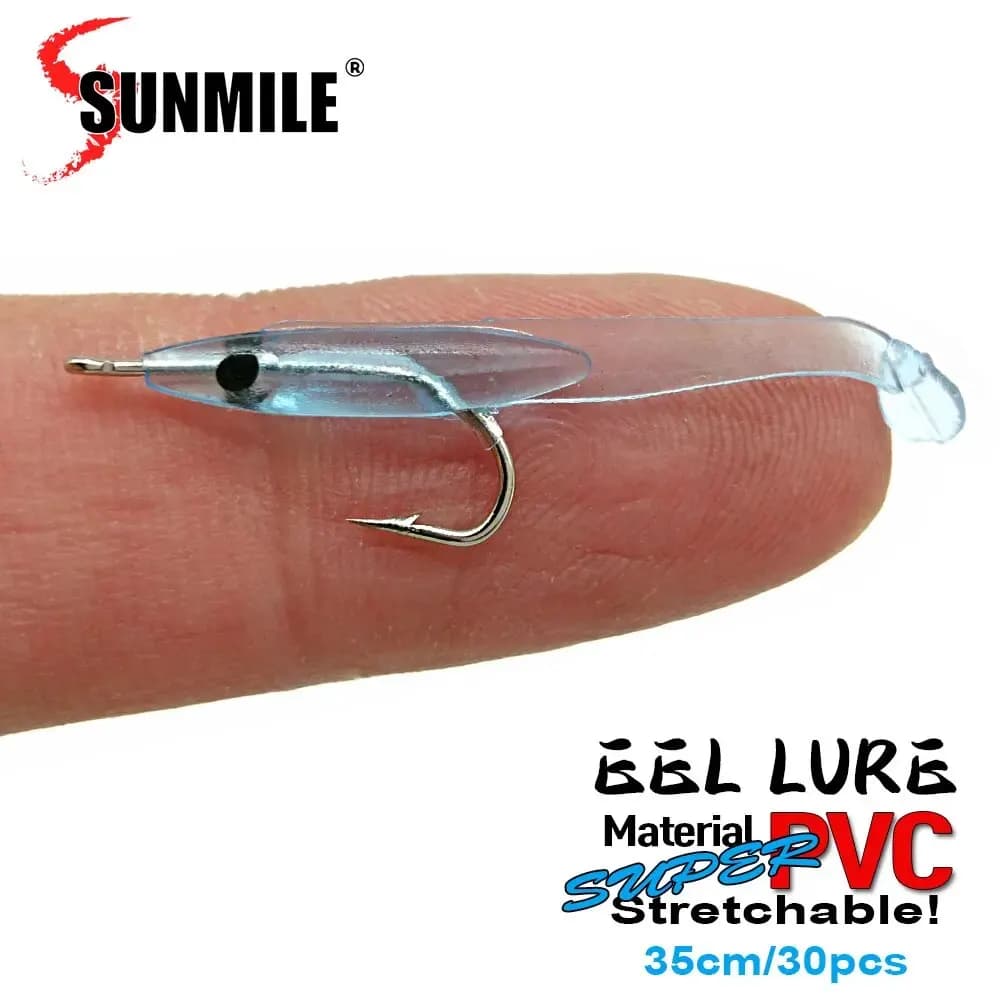 30 leurres souples anguille 35mm SUNMILE pour pêche à la carpe - wobblers et appâts souples haute performance