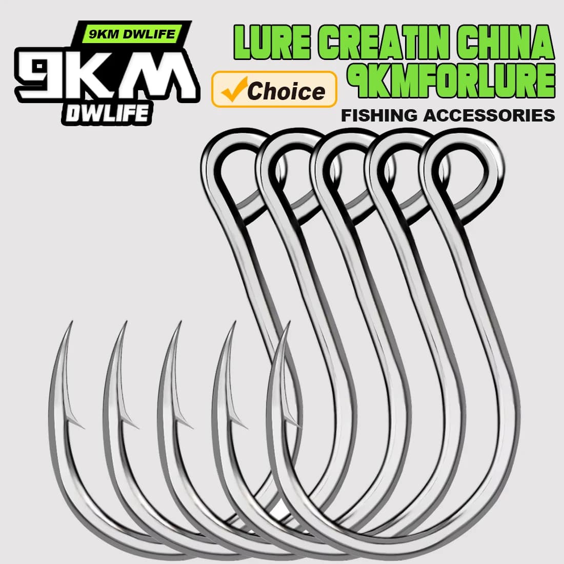 Hameçons inline 25 pièces 9KM pour vers et leurres - Acier carbone haute résistance pour pêche en mer et eau douce