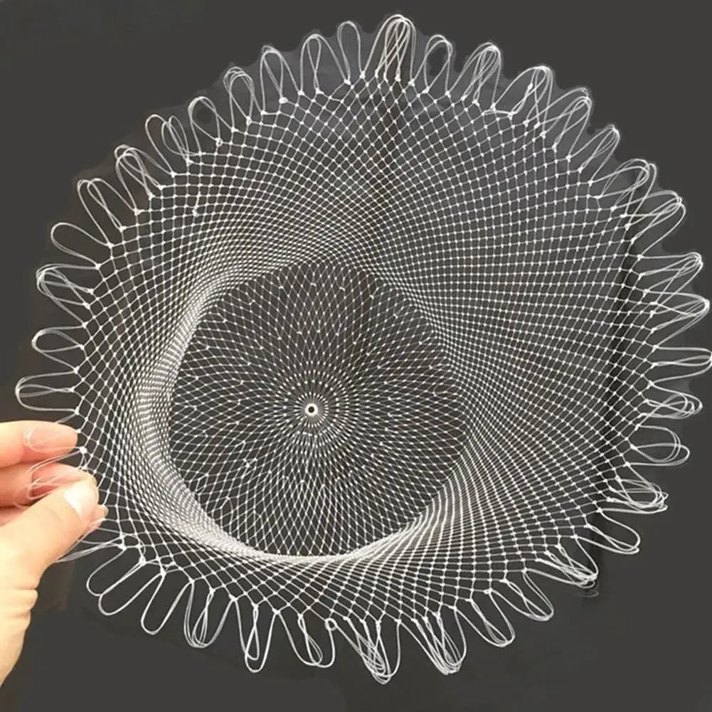Filet de pêche double ligne tressé 40-80cm pour truite et perche - Maille résistante pour prise en douceur