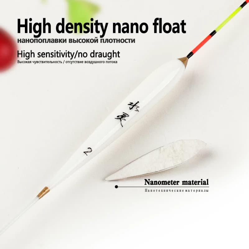 3 flotteurs nano composites + tubes + hameçons offerts pour pêche verticale en rivière