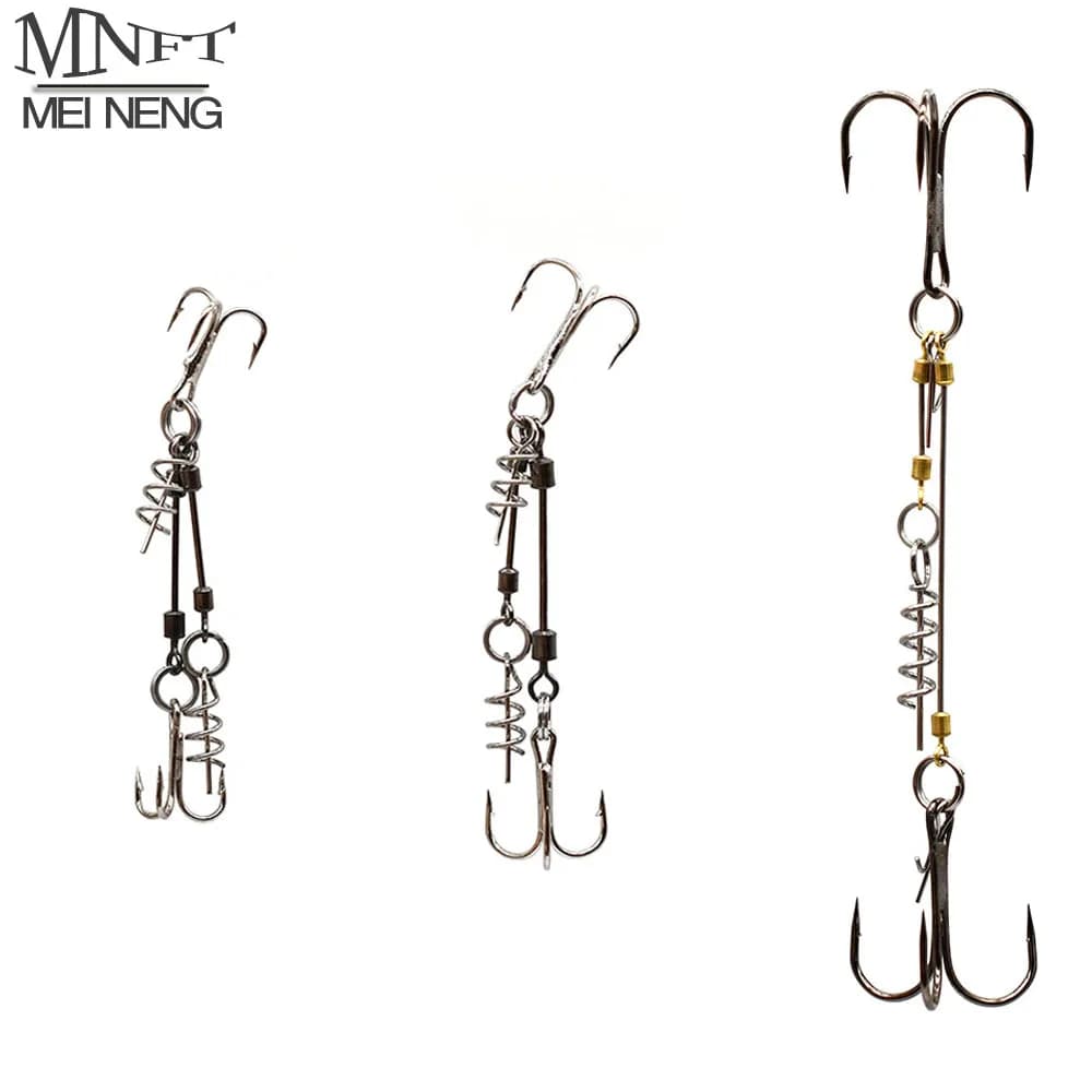 Montage Pike Stinger Rig MNFT avec hameçons triples et plombs réglables pour swimbaits pêche brochet