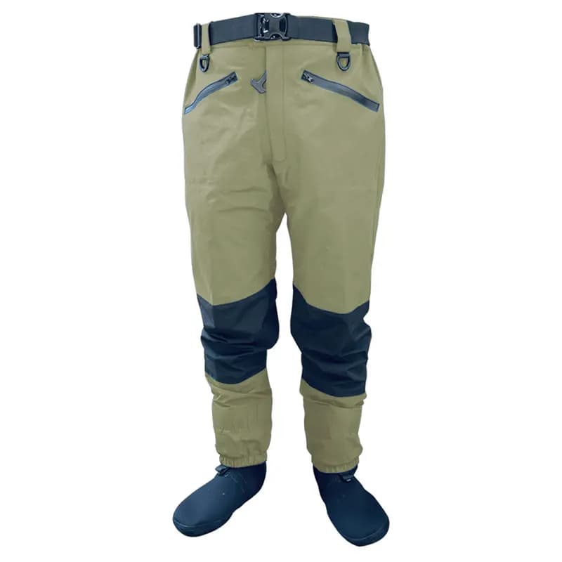 Waders de pêche à la mouche 4 plis respirants - Pantalon de guêtres imperméable pour hommes