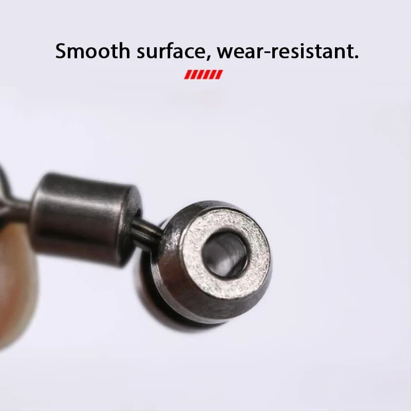 Émerillons rouges à billes DNDYUJU 10 pièces tête cuivre pour pêche côtière accessoires montages spinning
