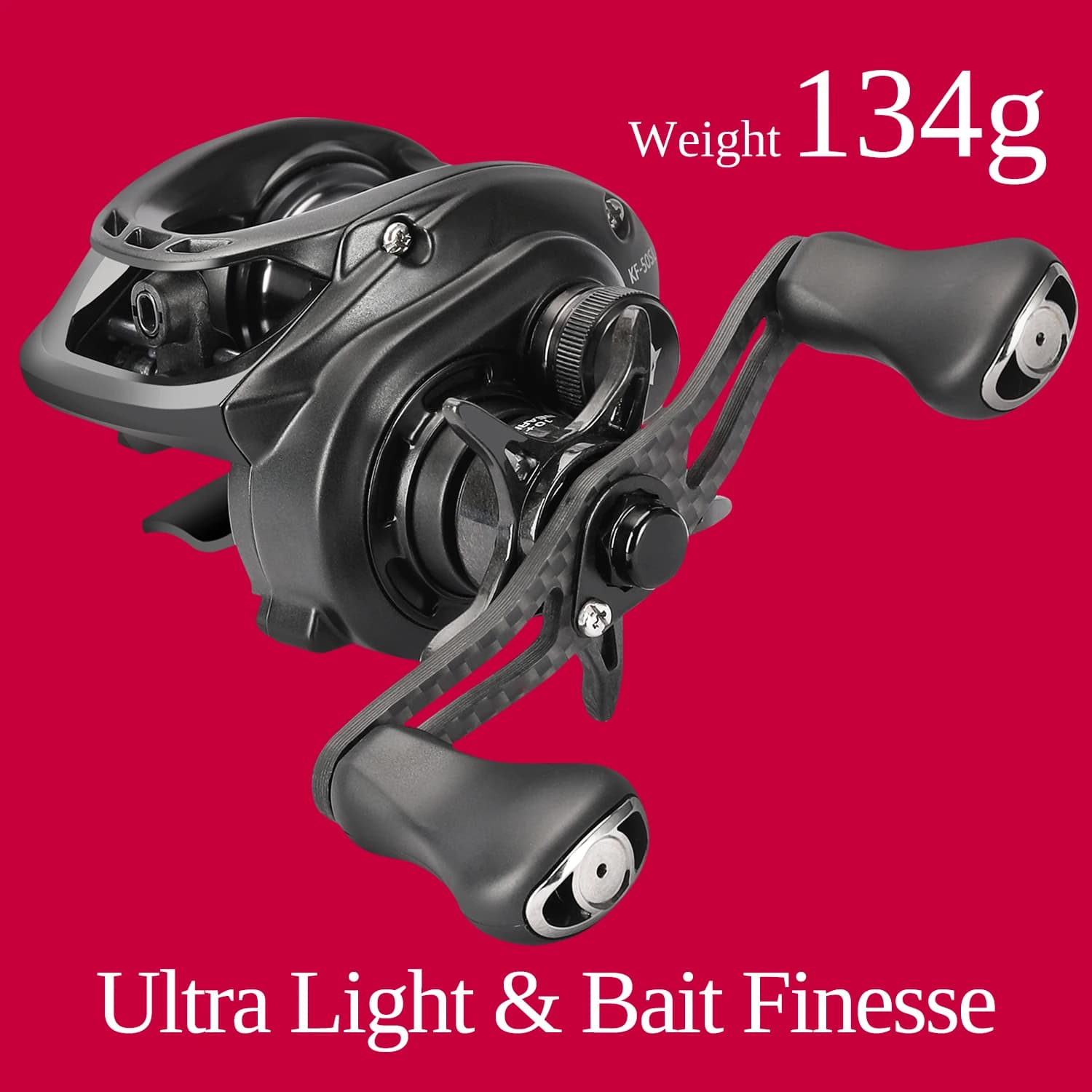 Moulinet de pêche casting TSURINOYA DARK WOLF 50S 7.1:1 léger pour truite et ajing