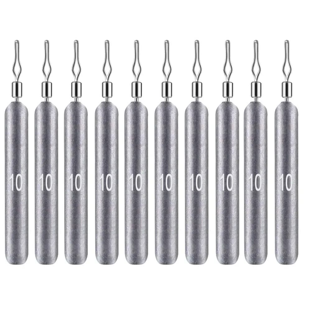 Lot de 10 plombs Drop Shot pour la pêche, poids de 3.5g à 20g, accessoires montage