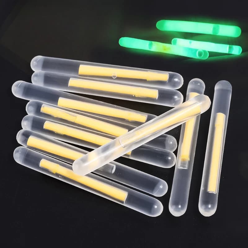 100PCS tiges luminescentes fluo pêche nocturne - tiges flottantes lumineuses pour matériel pêche
