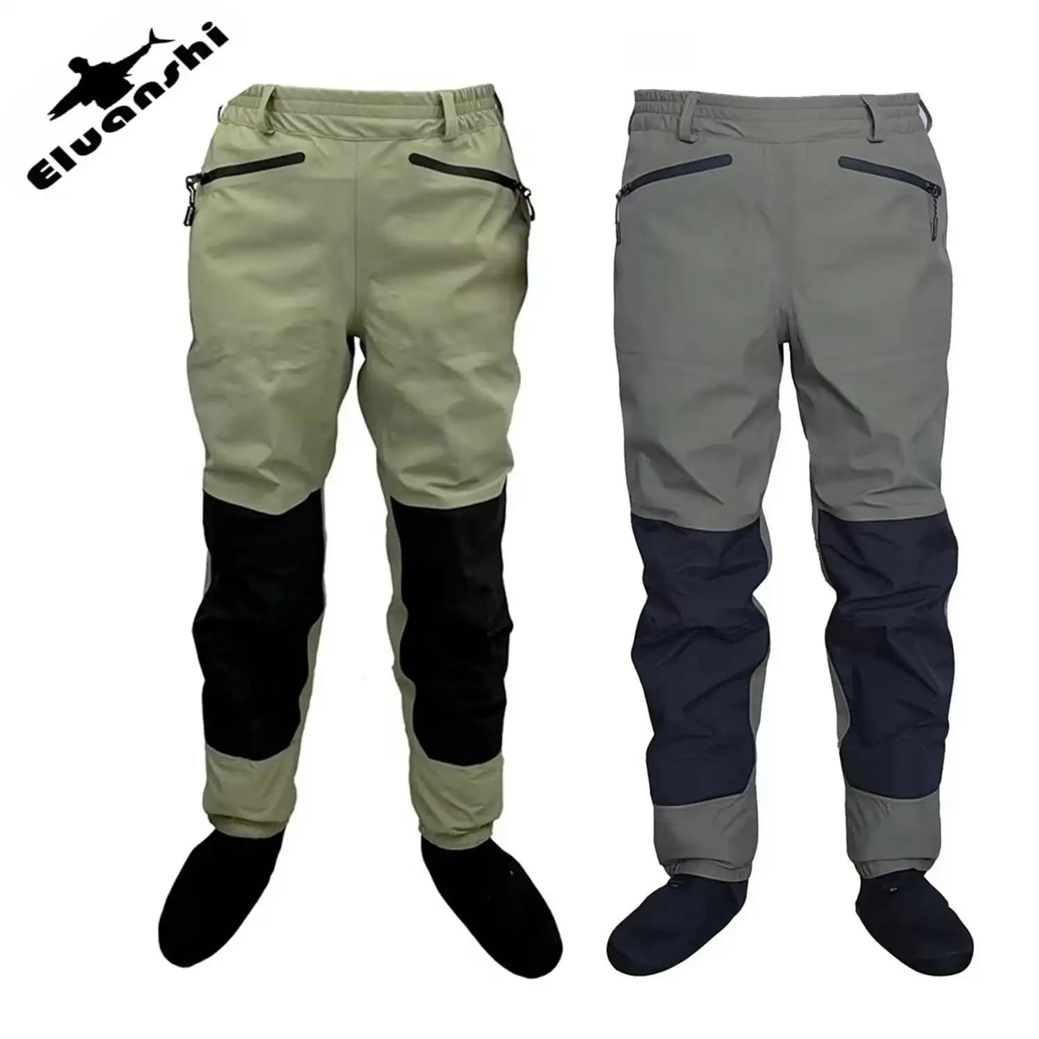 Pantalon de pêche wading cuissarde sans pieds Eluanshi, durable et confortable pour la pêche à la mouche