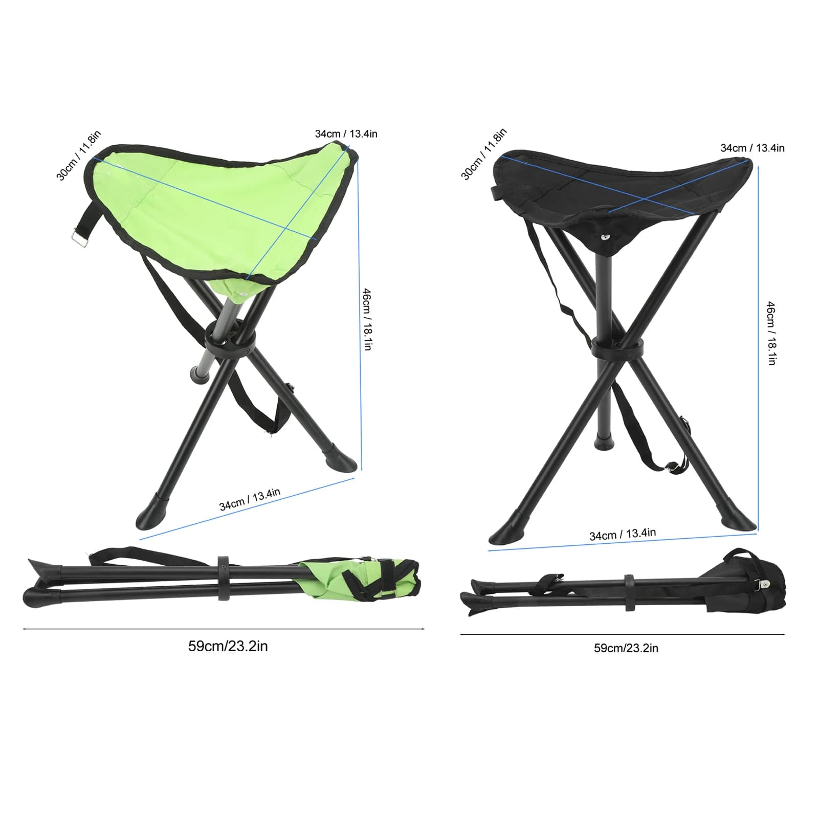 Tabouret de pêche pliant 600D Oxford anti-chute 200KG - Stabilité optimale anti-dérapant pour pêcheur
