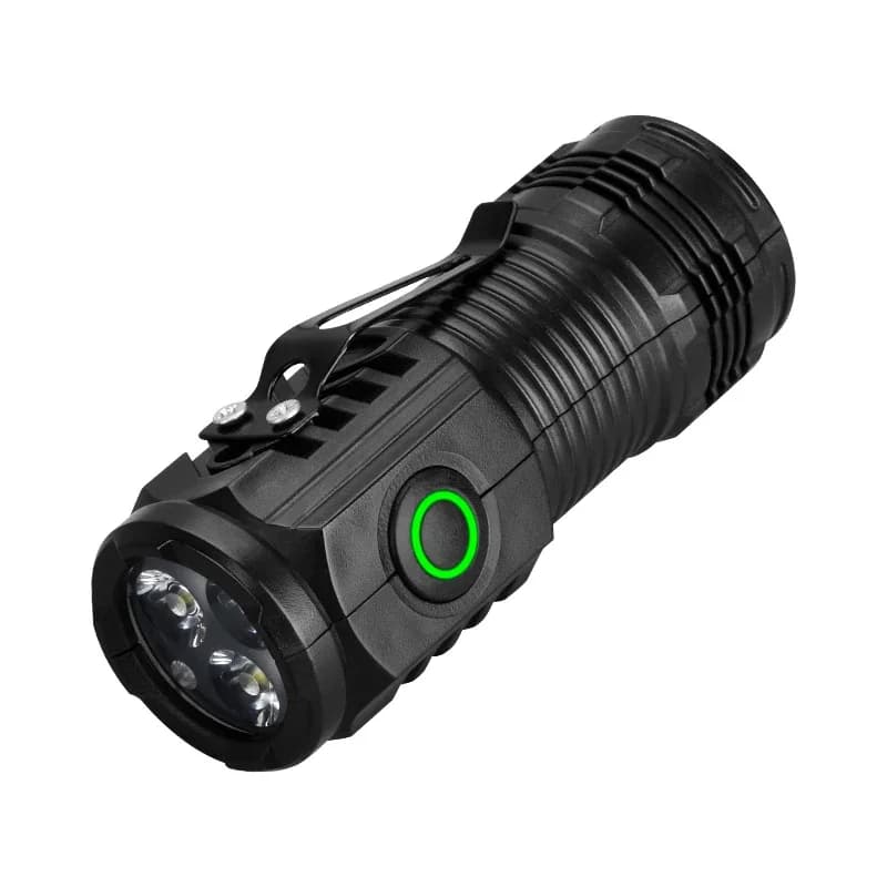 Mini lampe torche 3 LED rechargeable USB avec clip stylo pour pêche, EDC et dépannage urgent
