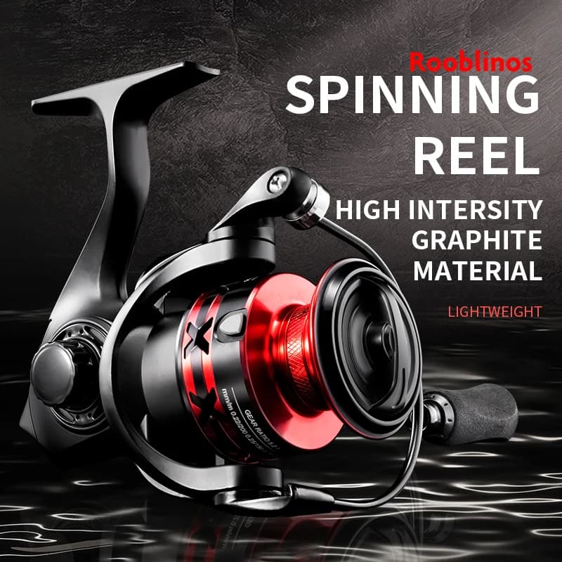 Moulinet spinning Rooblinos HT pour pêche en mer et eau douce, bobine métal interchangeable gauche/droite, truite carpe
