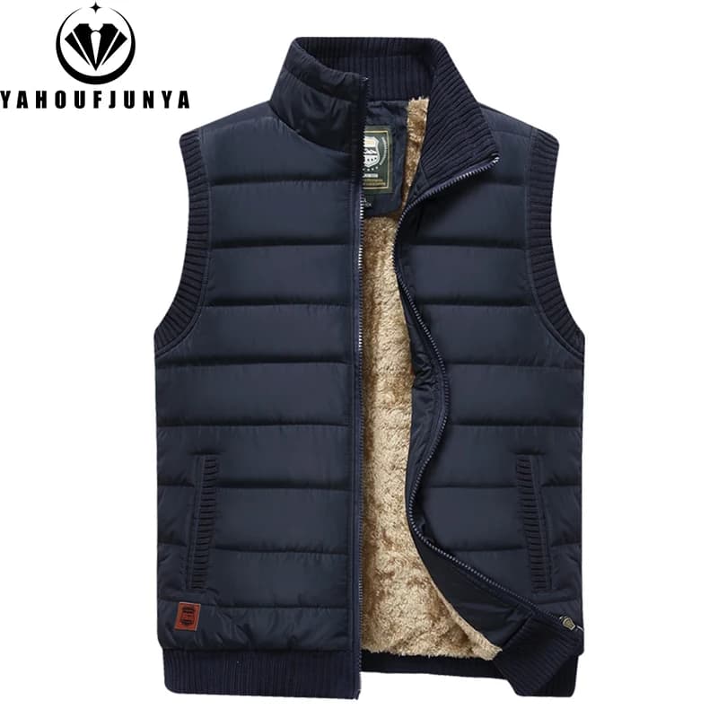 Gilet chaud pêche hiver homme - Veste sans manches coupe-vent pour pêche en automne et hiver