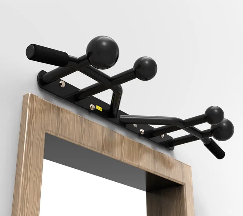 Barre de traction murale multi-prises lourde avec poignée bras de fer et boule de pincement - Station complète