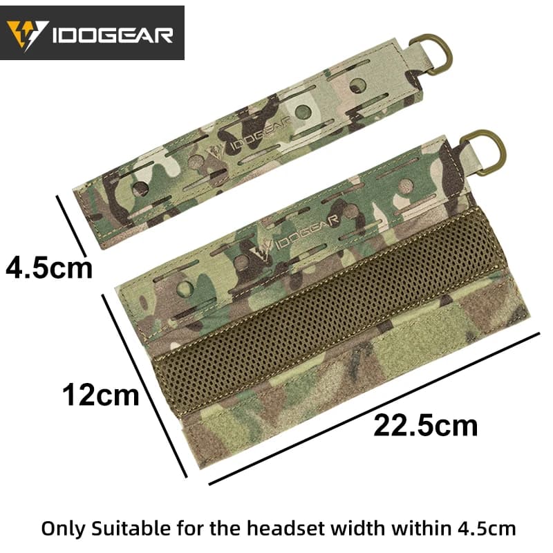 Housse casque audio tactique IDOGEAR avec attache D boucle MOLLE pêche communication