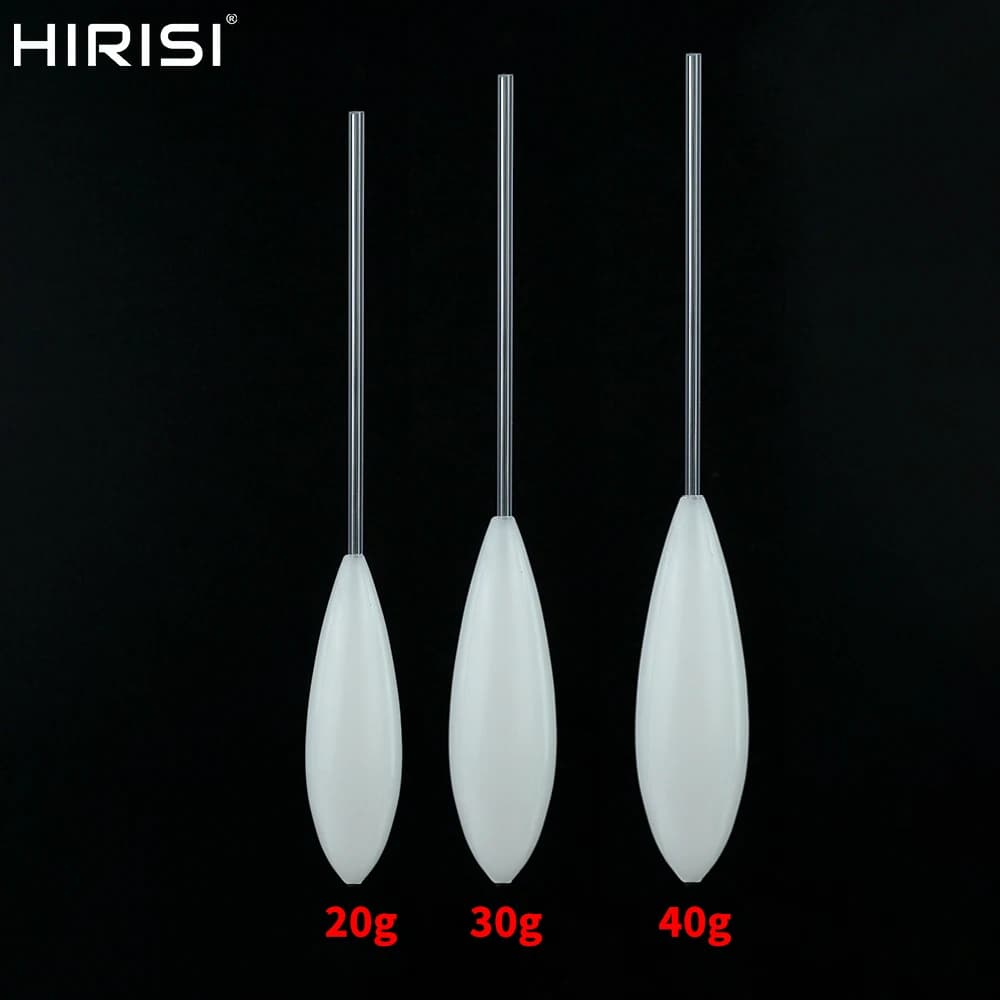 Set de 5 flotteurs de pêche Hirisi 20g 30g 40g, bouchon coulant lent ou flottant pour