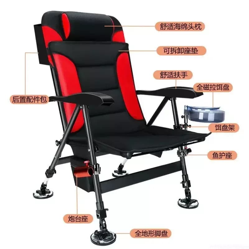 Tabouret de pêche pliant multifonction portable pour pêche sauvage et extérieure
