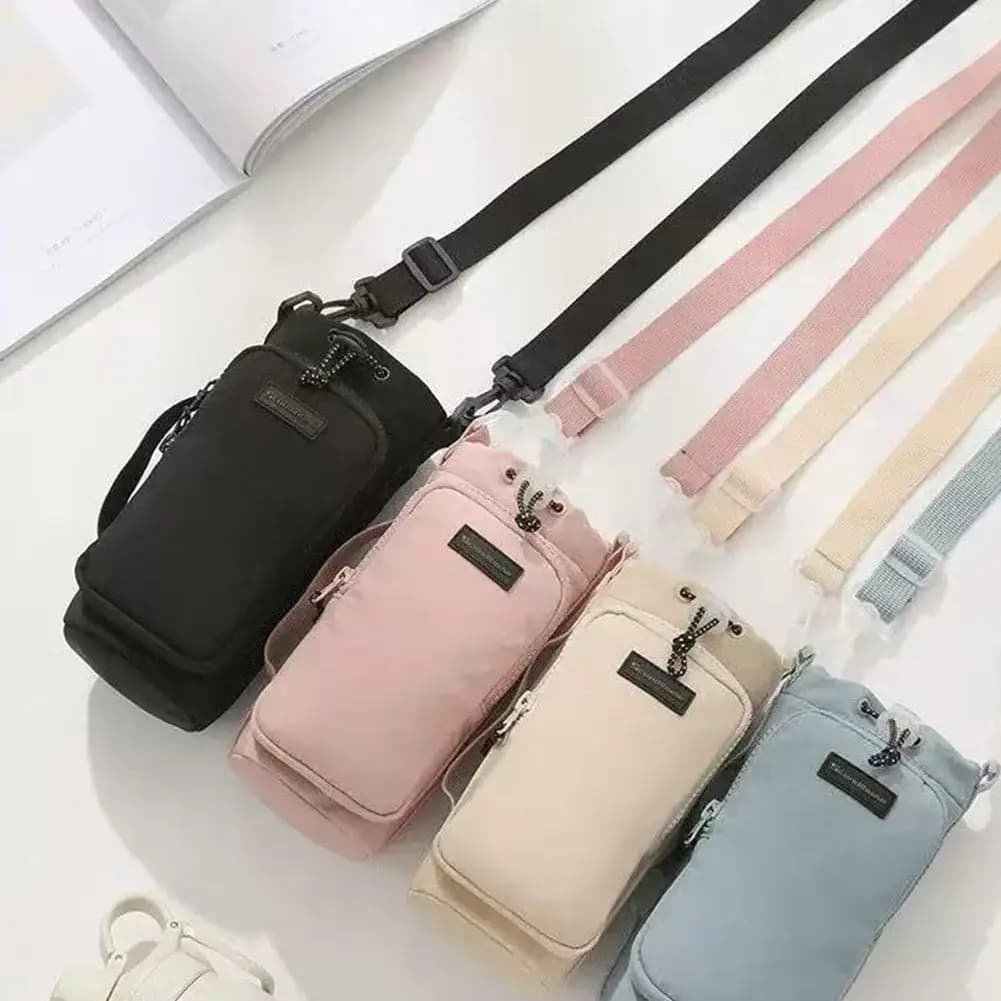 Porte-bouteille d'eau isolé unisexe pour pêche - Sling bag avec poche téléphone et sangle réglable
