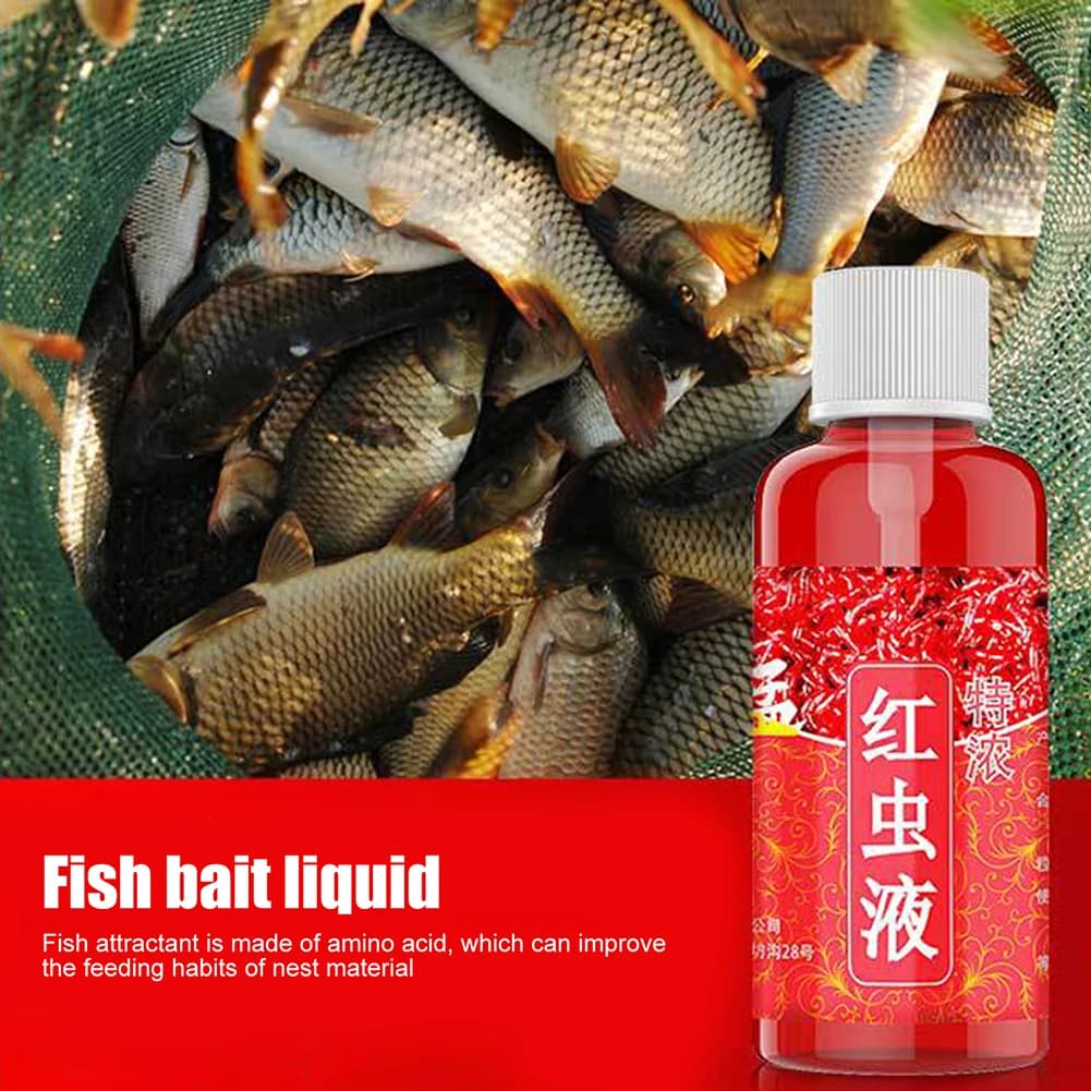 Attractant liquide vers de sang 60ML pour truite, morue, carpe et perche - Stimulateur d'appétit haute perméabilité