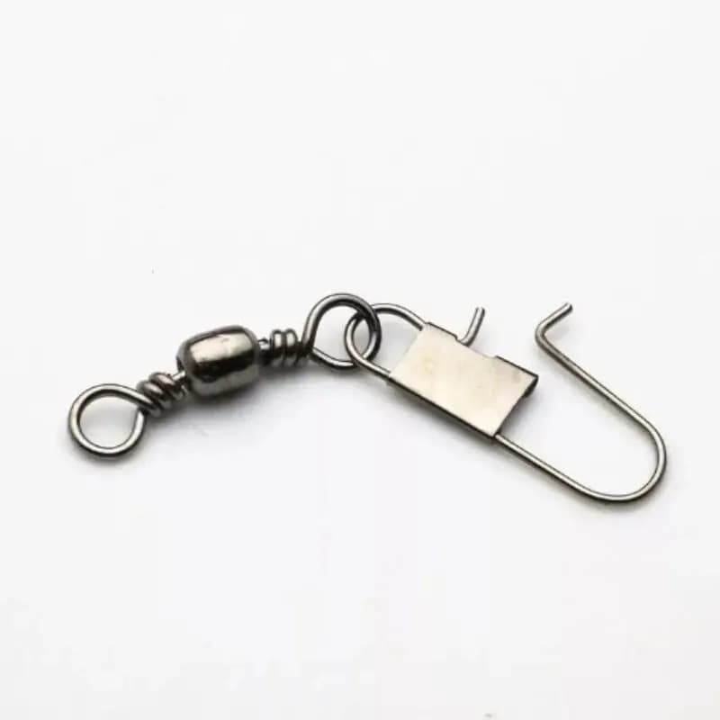 Lot de 100 émerillons à roulement à billes 4 tailles avec clips Fastlock pour accessoires de pêche