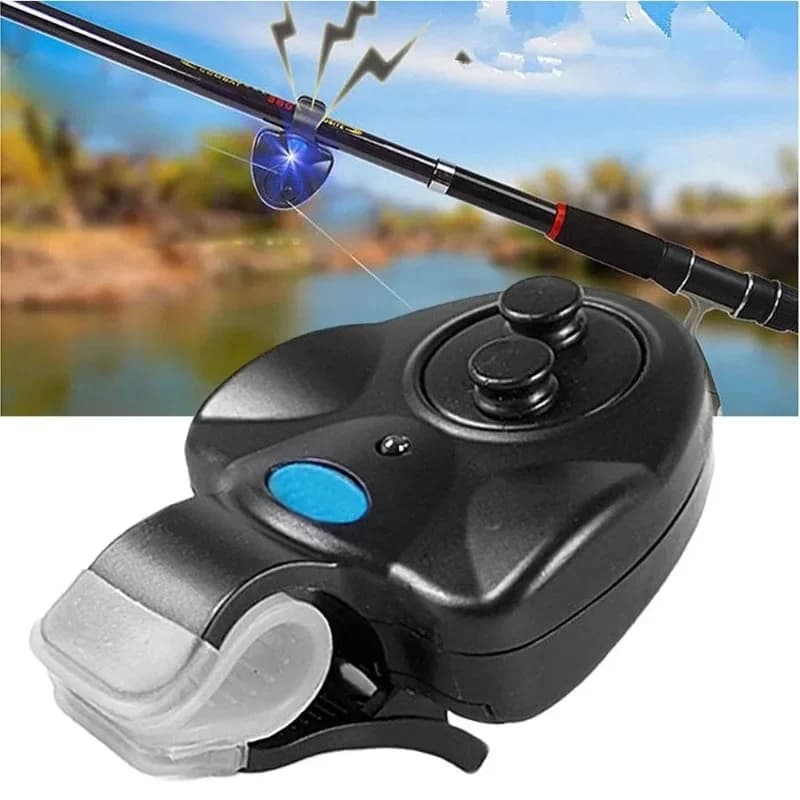 Alarme mordeur portable LED pour pêche à la carpe - Indicateur de touches avec amortisseur pour canne