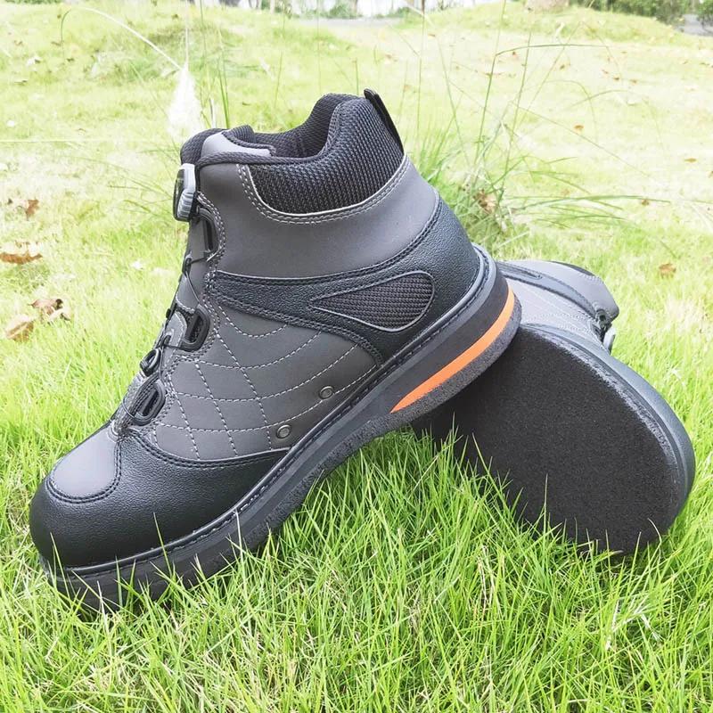 Bottes de pêche à lacets avec semelle feutre cloutée ou non pour pêche à la mouche