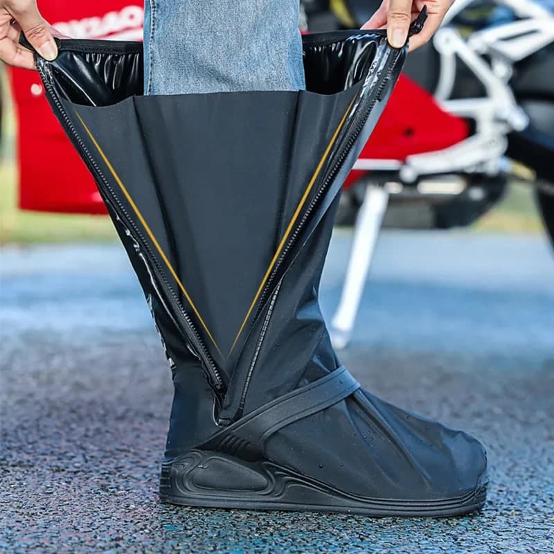 Protège-chaussures de pluie homme imperméables anti-dérapage résistants slip-on jours pluvieux confortables PVC