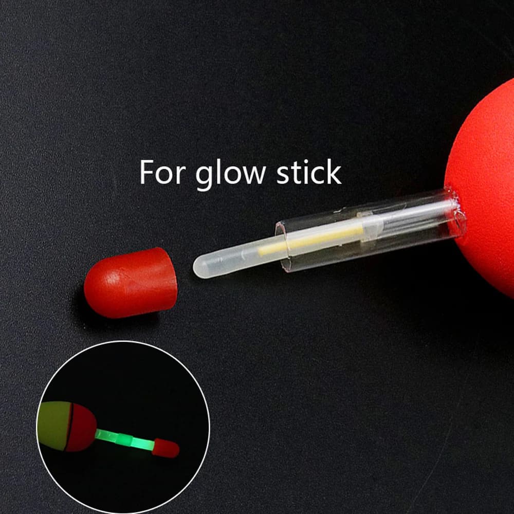 5 flotteurs lumineux de nuit EVA pour la pêche en mer et sur roches, avec lumière