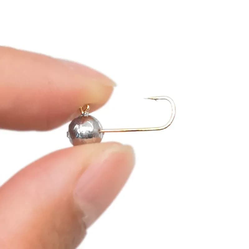 Hameçons OUTKIT 10pcs jig head mini pour truite et rockfish avec tête exposée et ardillon