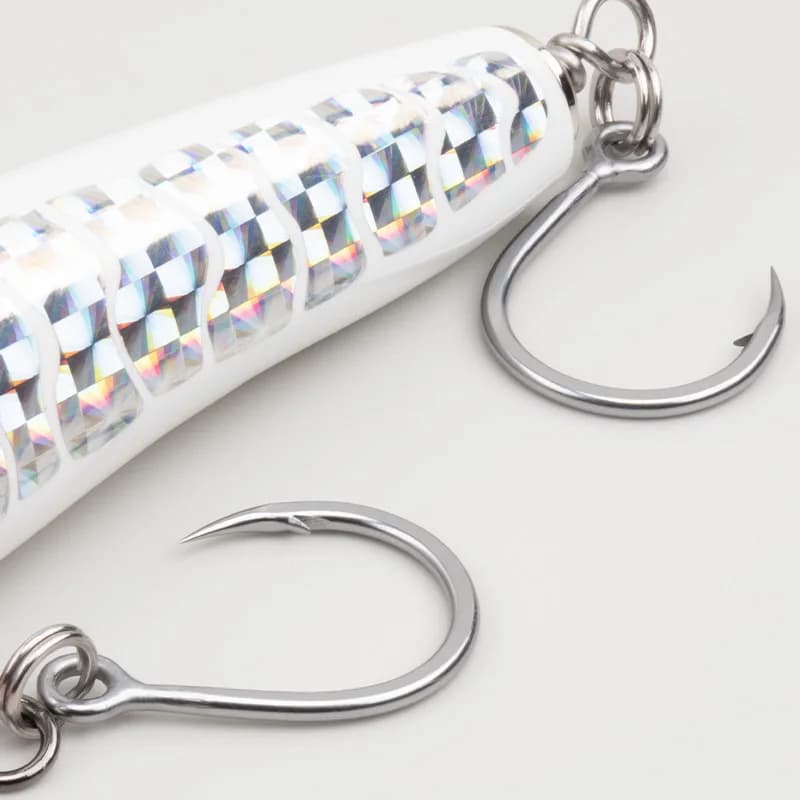 Hameçon simple lourd inoxydable 2/0 à 7/0 pour popper pêche en mer Diablo