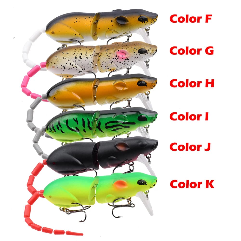Leurre Souris Flottant 15.5cm - Appât Artificiel Rat pour Brochet et Black Bass en Surface