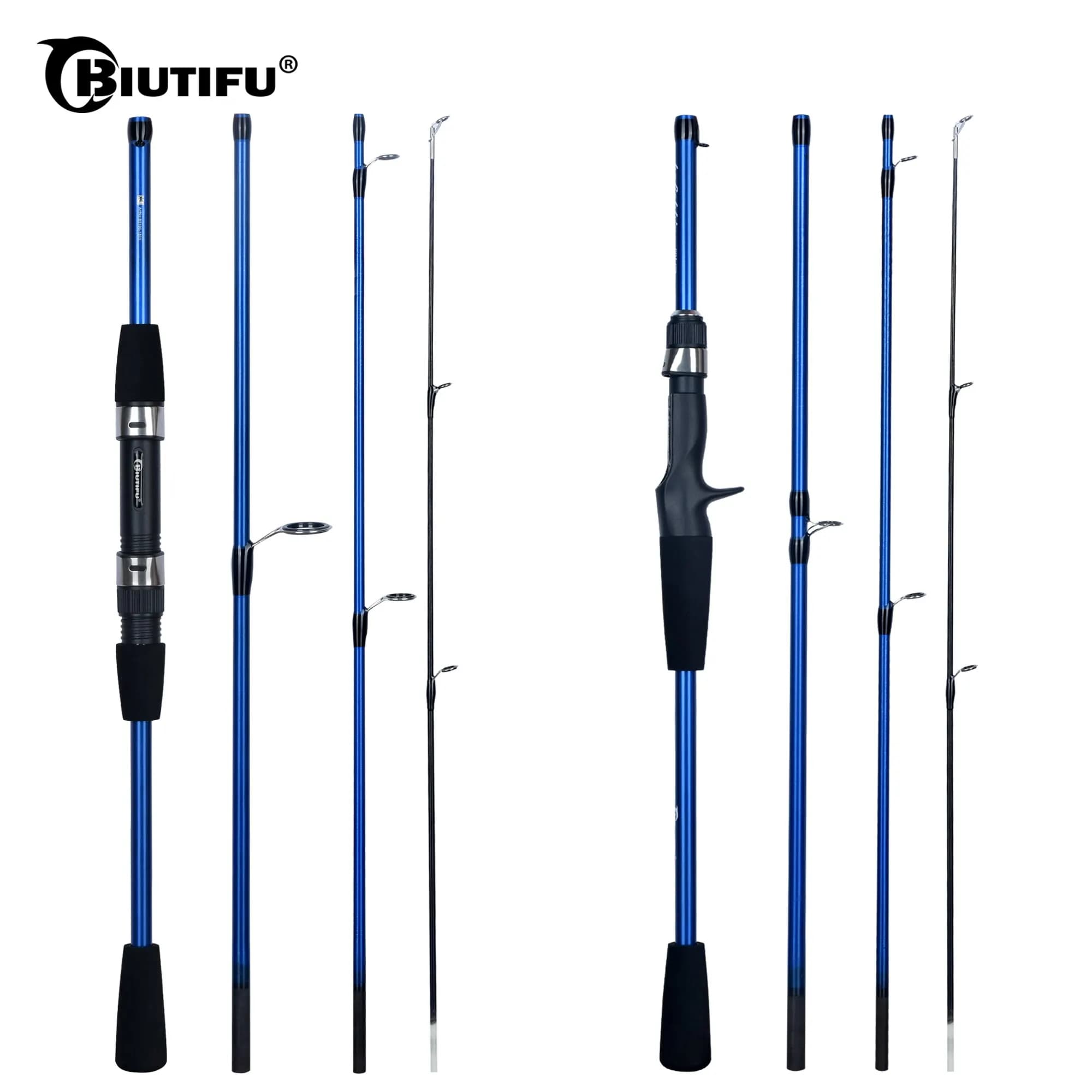 Canne télescopique BIUTIFU Carbon 4/5 sections pour pêche voyage et leurre léger truite