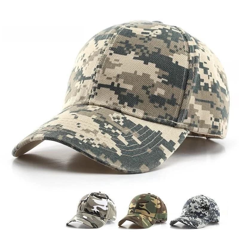 Casquette militaire tactique camouflage pêche - Chapeau baseball armée paintball pêche réglable protection UV