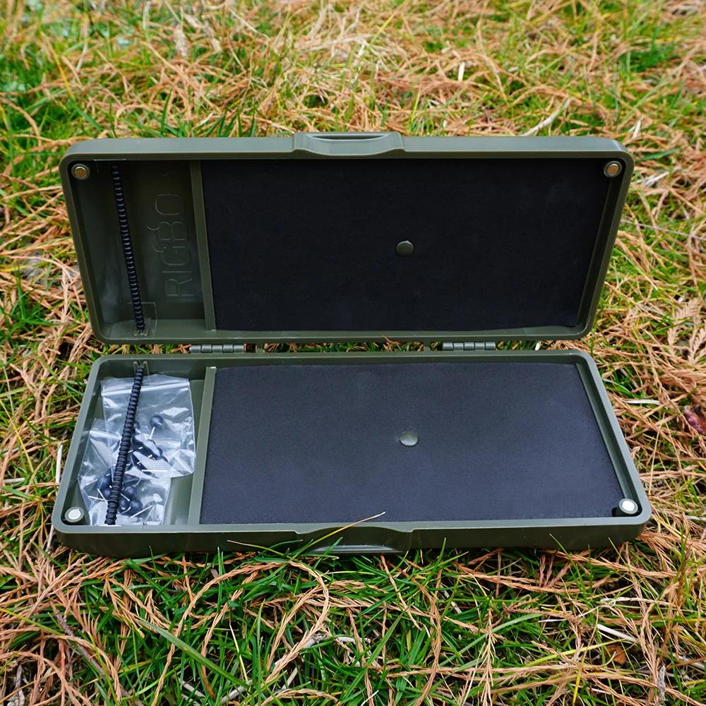 Porte-montages Hirisi rig wallet boîte rangement bas de ligne zig chod stiff hair rig pêche carpe