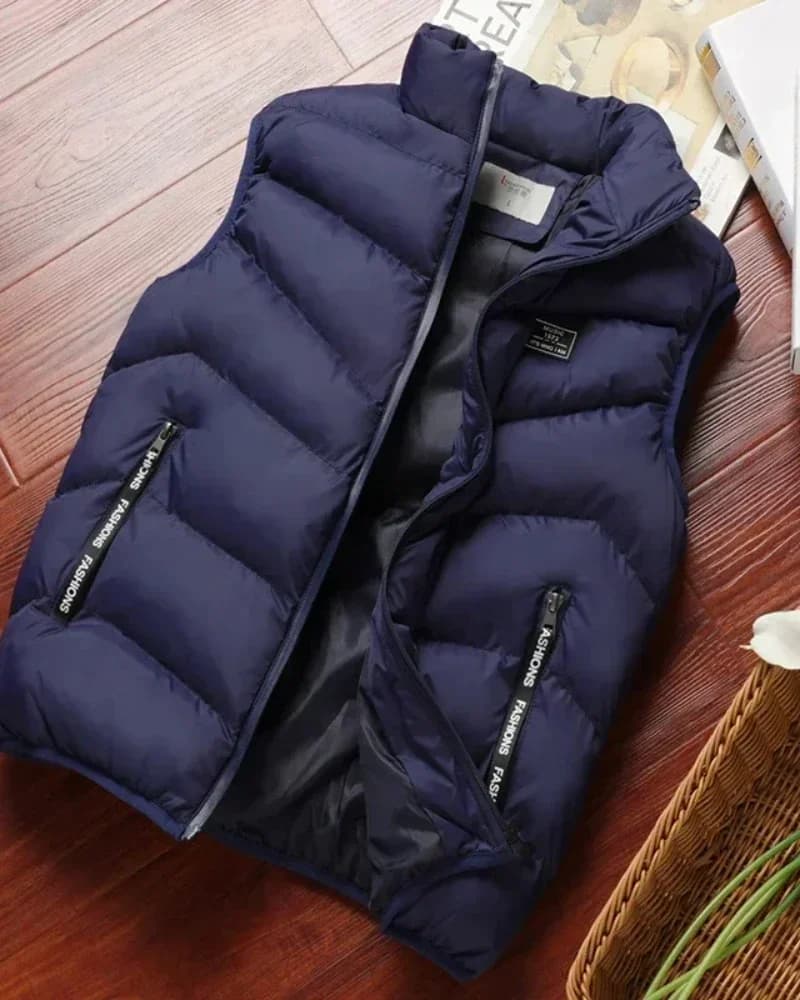 Veste sans manches matelassée homme doudoune hiver pêche veste chaude coupe-vent extérieur