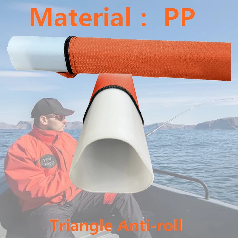 Sac de transport ROLLFISH pour cannes à pêche triangle anti-roulement - Coque rigide étanche