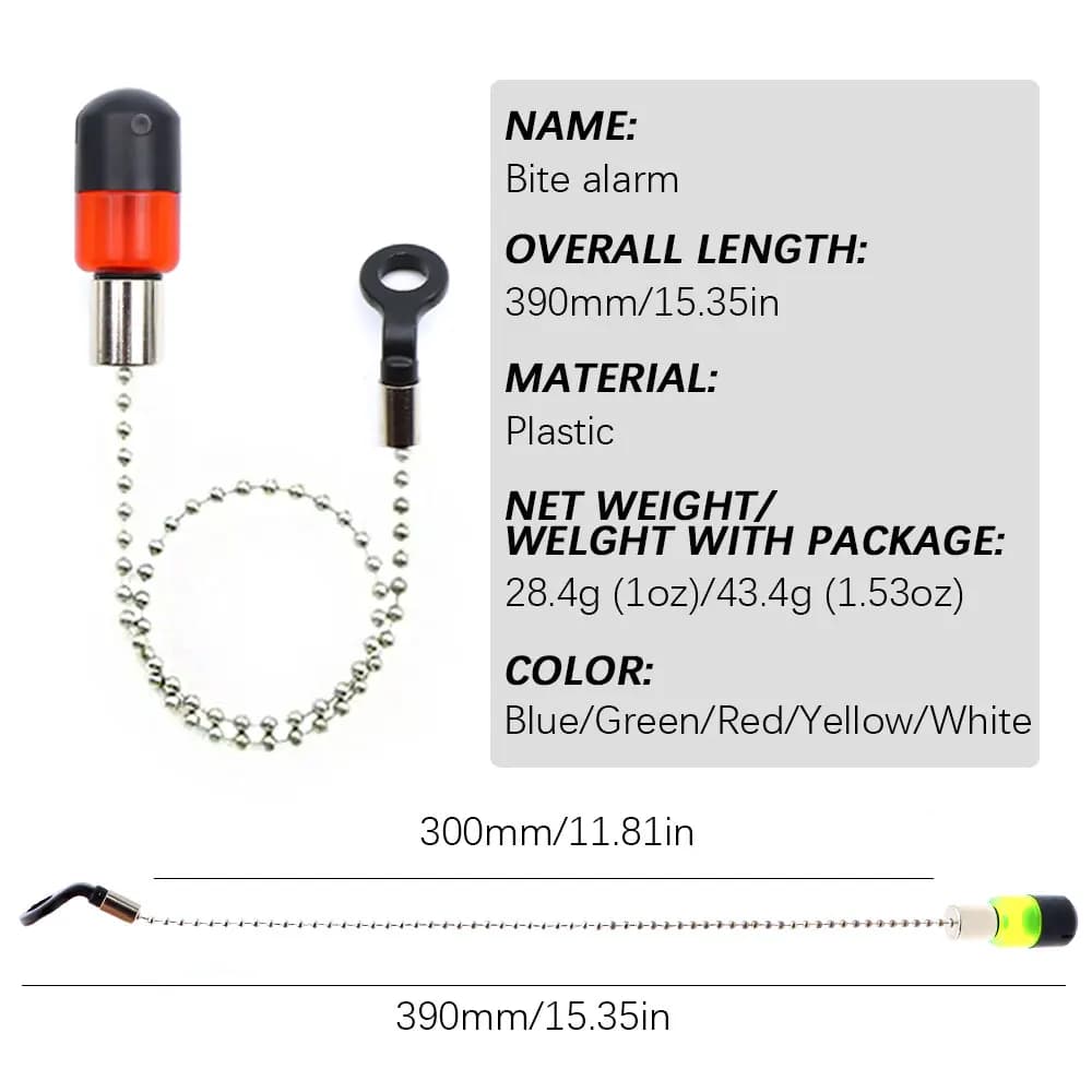 Indicateur de touche pour pêche à la carpe avec chaîne en acier - Swinger et bobine pour feeder