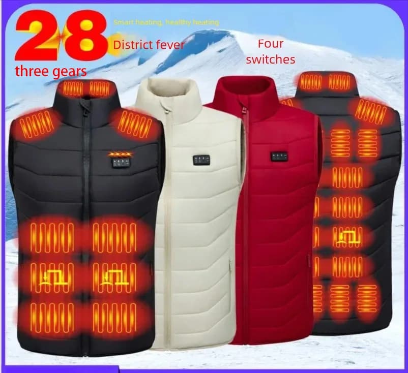 Gilet chauffant USB homme et femme pour la pêche hivernale, veste sans manches intelligente