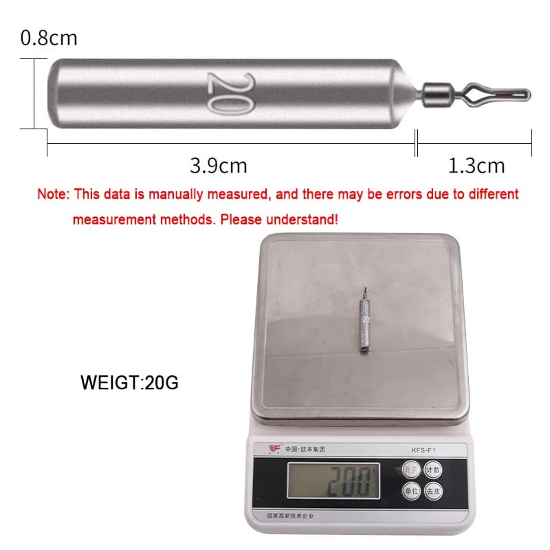 Connecteurs plombs pêche souples 7 poids différents 2.5g à 20g kit 5 pièces leurres