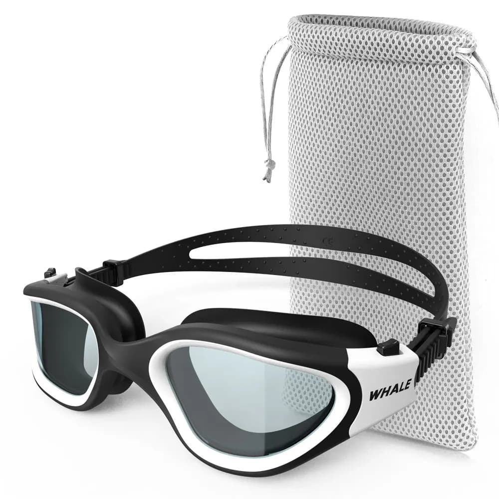 Lunettes de natation adultes anti-buée protection UV verres transparents étanches réglables silicone