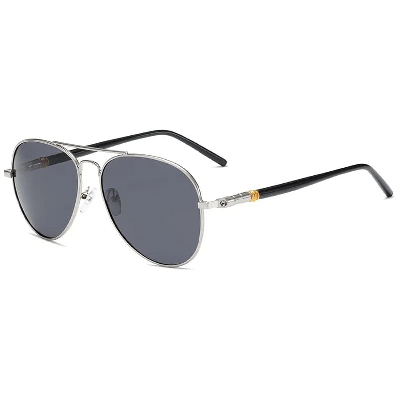 Lunettes de soleil polarisées unisexes pour conduite et pêche - Verres UV400 anti-reflets noir