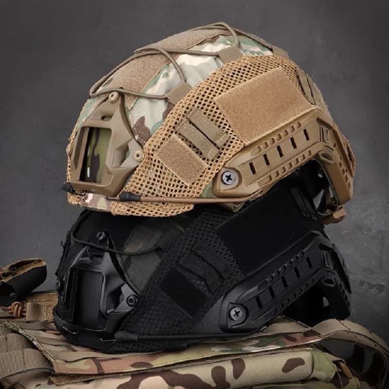 Housse casque mesh tactique pêche tir airsoft protection Ops-Core FAST PJ BJ MH