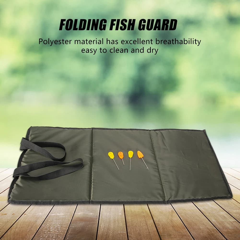 Tapis de décrochage pêche 3 couches pliable multifonction pour carpe - Protection poisson confortable