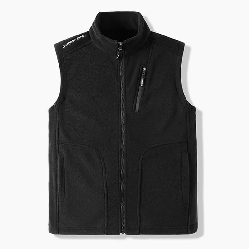 Gilet polaire homme automne 8XL - Veste coupe-vent col montant pour pêche et randonnée hivernale